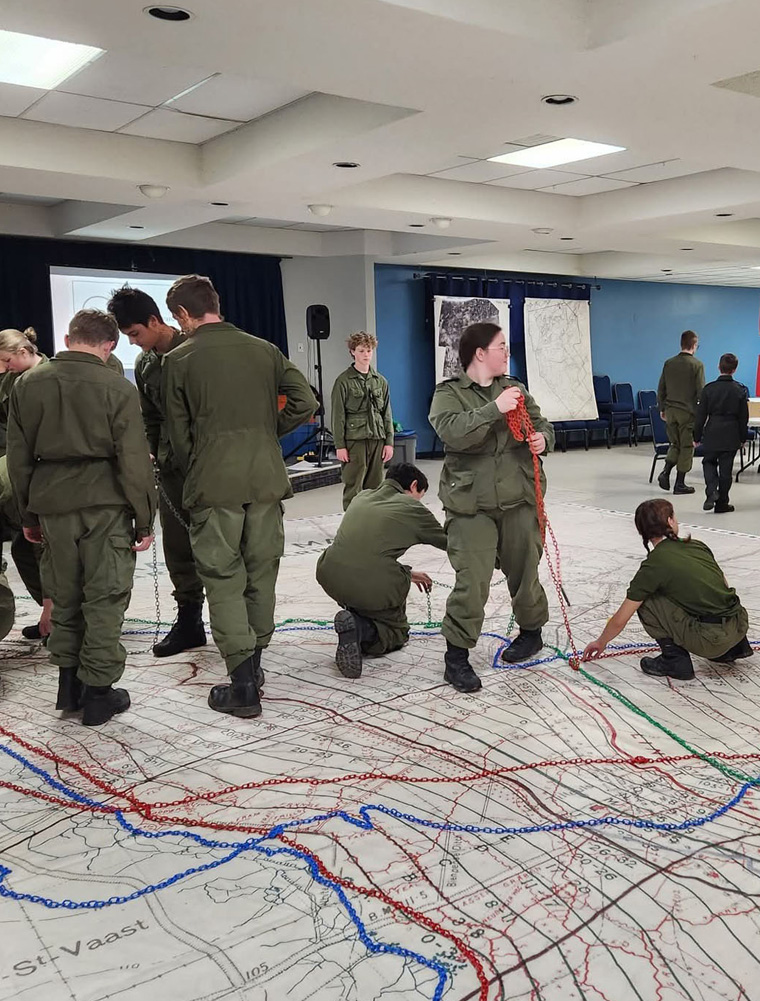 Humboldt Army Cadets learning Map Skills