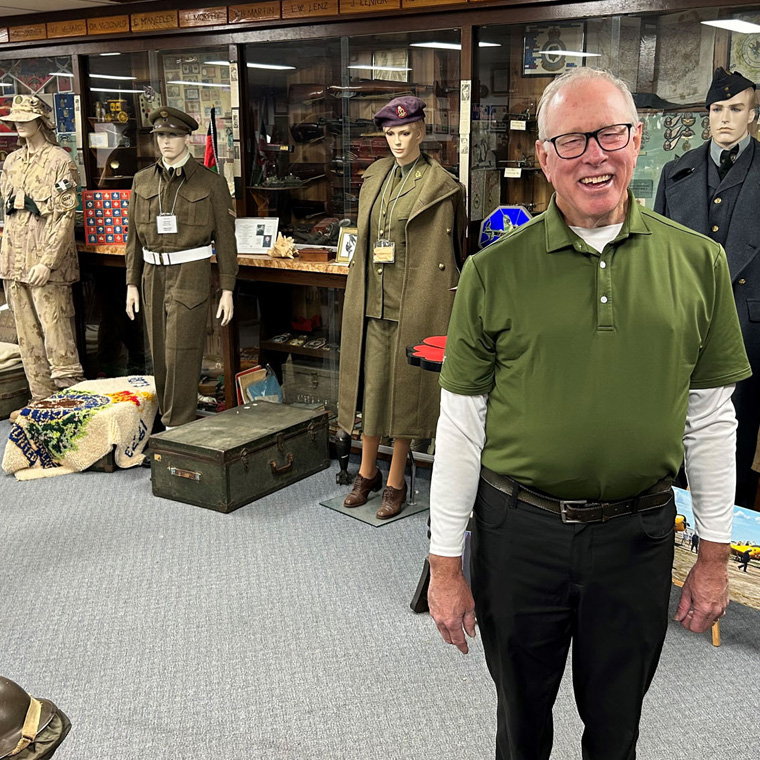 Image of a Volunteer at the Humboldt Legion Branch #28 Museum By Appointment Only